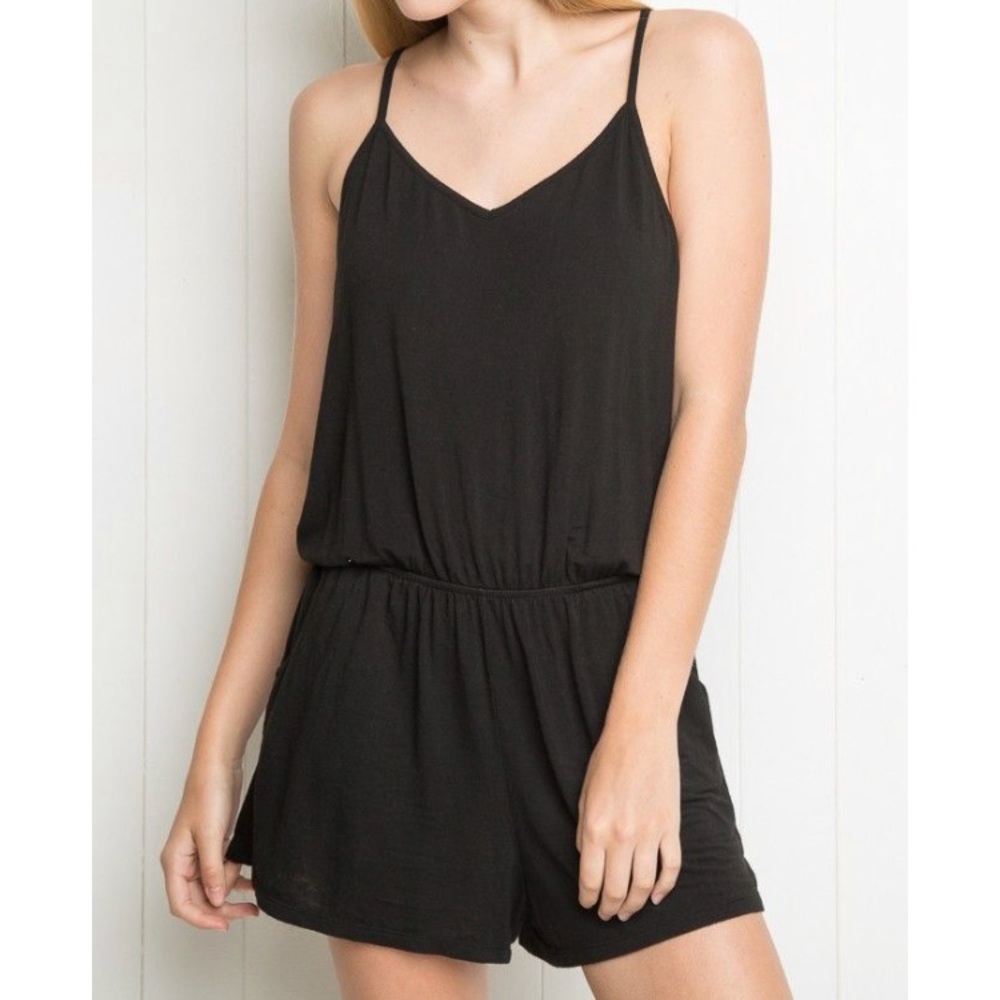 Black Romper Brandy Melville
